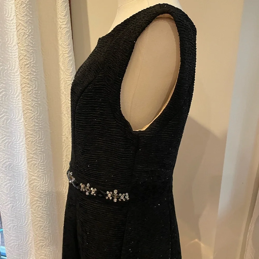 Scarlett Elegant Black Sleeveless Rhinestone Glitter Dress EUC  12 - Picture 4 of 6